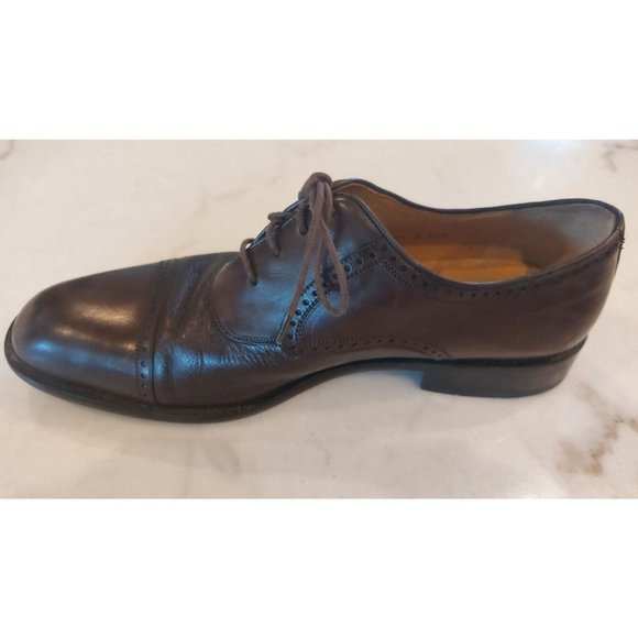 MEZLAN Napoli  Brown Leather Cap Toe Oxford Dress Shoes Mens Size‎ 9.5B - Picture 5 of 13